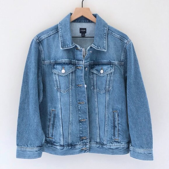 NWT J.Crew Factory Relaxed Denim Jacket - Picture 5 of 6